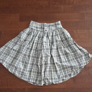 Kelen Cotton Linen Culottes Greyish Check